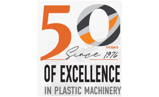 Lung Meng Machinery 50 years of excellence in plastic machinery emblem, since 1976