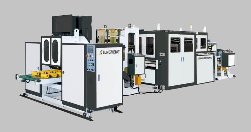 Shuttle Track Two Lane T-Shirt Bag & Star Seal Bag On Roll Converting System (Core & Coreless)